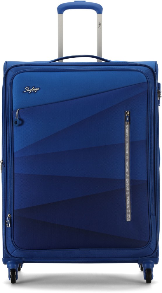 skybags blue suitcase