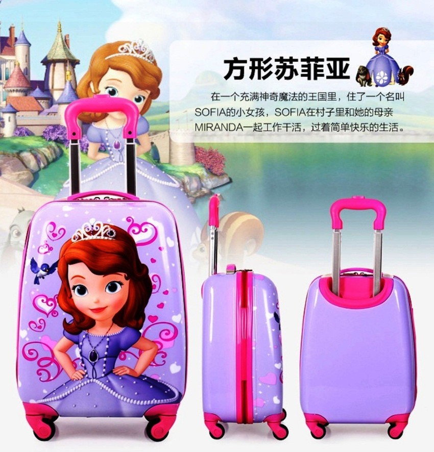 New cartoon kids travel suitcase on wheels,carry on cabin trolley luggage  bag,girls rolling luggage case,children gift,suitcase