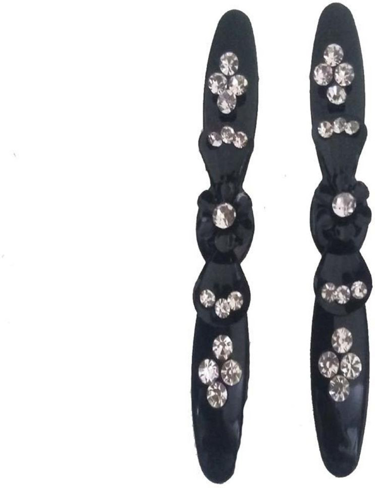 Gold tone pink-white kundan stone hair clip dj-42506 – dreamjwell