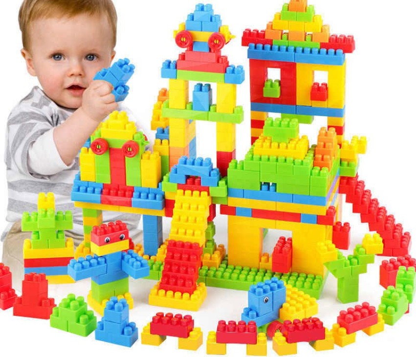 GREEN WAY BEST GIFT BABY TOY 100pcs (92 Pieces +8 Tyres) Building Blocks -  BEST GIFT BABY TOY 100pcs (92 Pieces +8 Tyres) Building Blocks . Buy KIDS  TOYS toys in India.