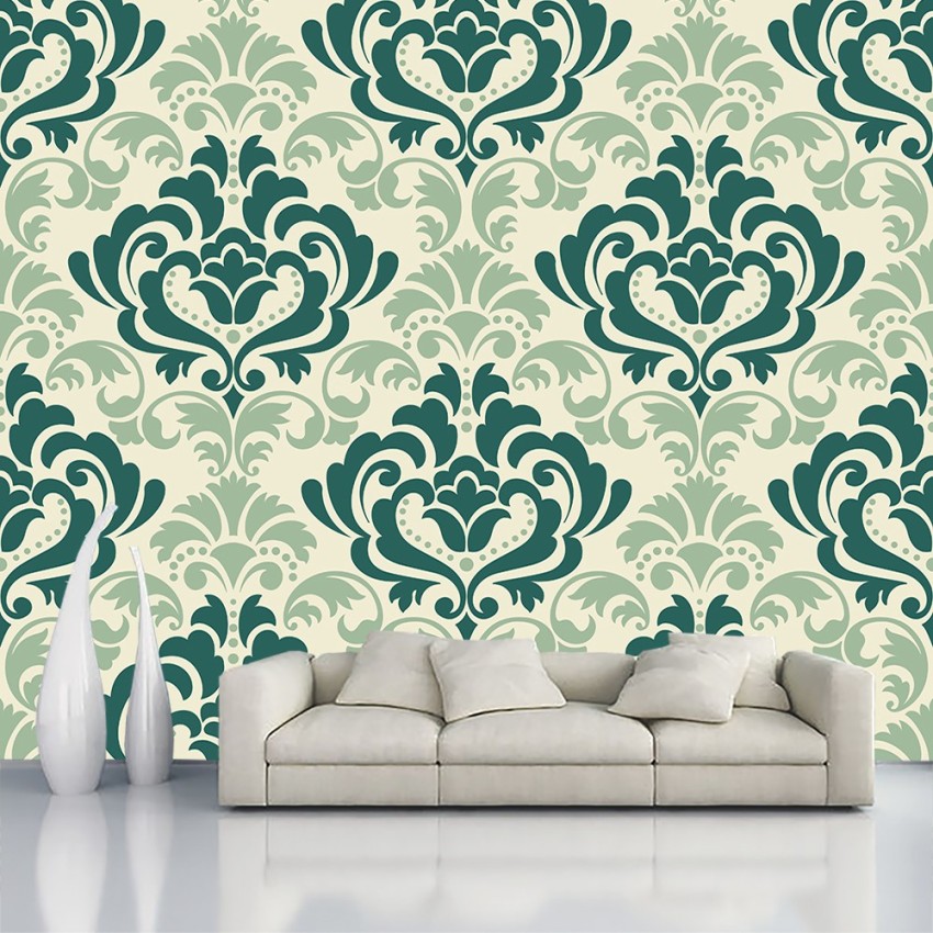 Buy SV Collections Green Damask SELF Adhesive Wallpaper for Bedroom  LIVINGROOM Kitchen Corridor Restaurant Peel and Stick Vinyl Wallpaper   20045 cm  9 SQFT Approx Online at Best Prices in India  JioMart