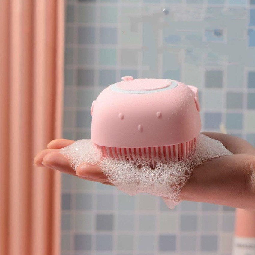 Silicon Bath Body Brush, Exfoliating Body Scurb Brush with Soap Dispenser