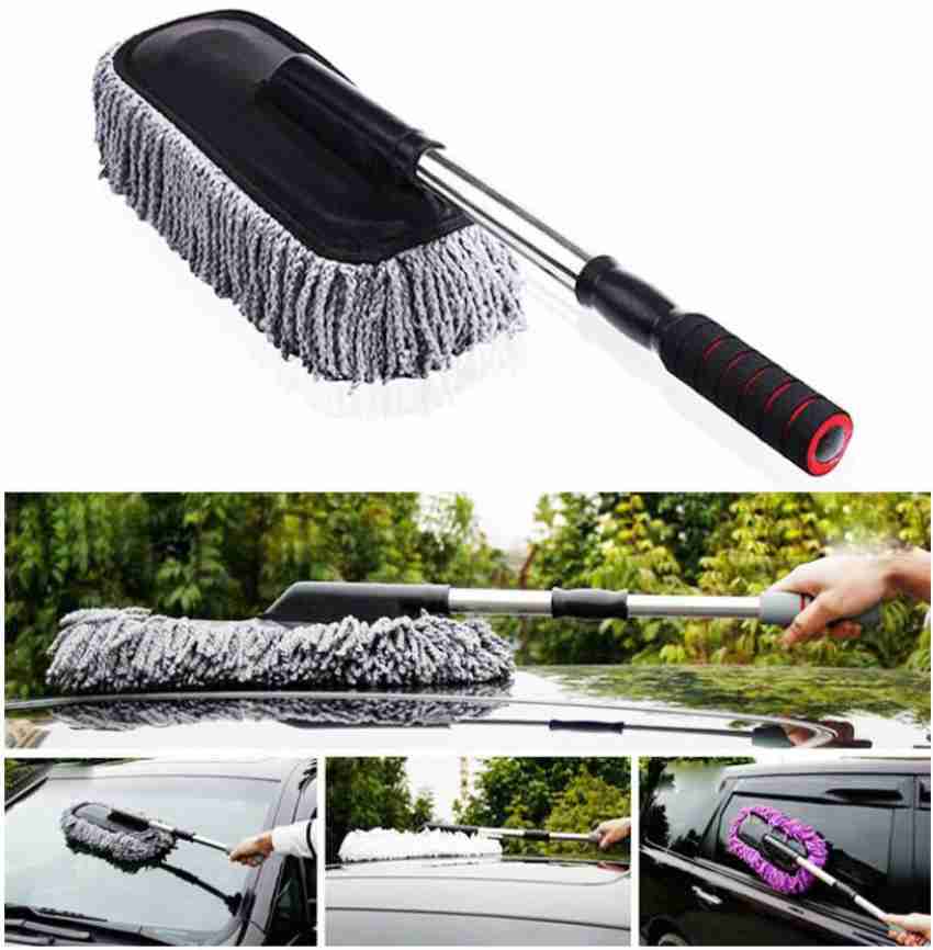 Microfiber Car Duster Brush - Cleaning Tool for Car Interior and Exterior,  Soft Scratch Free Reusable Hand Duster Great for Cleaning Car Interior and