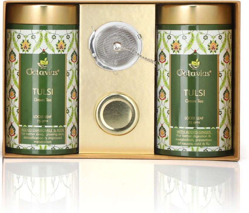 Buy Octavius 2 Assorted Teas with Infuser & Double wall Glass Online at  Best Price in India