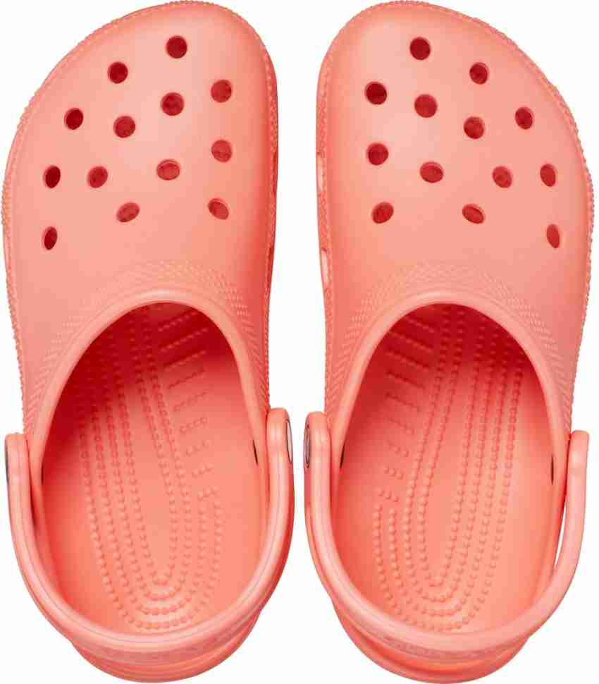 coral pink crocs