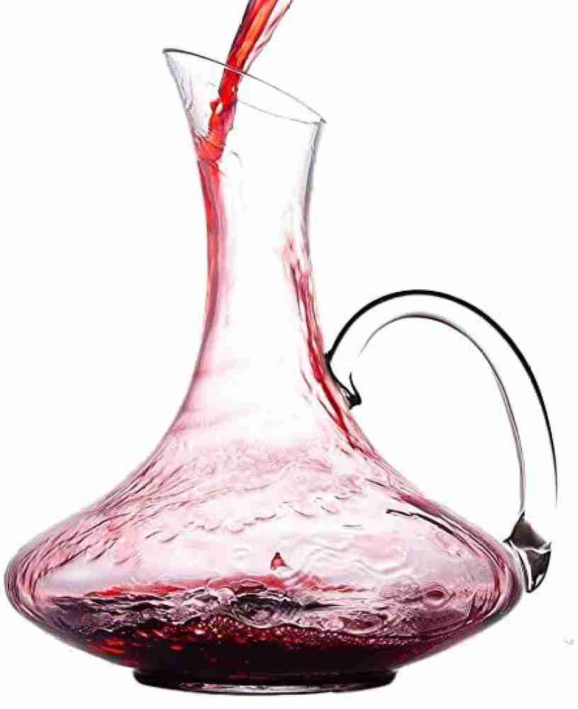 1500ml Clear Wine Decanter Lead-Free Crystal Glass Red Wine Carafe U-shaped  Design Glass Whiskey Decanter Set Bar Accessory