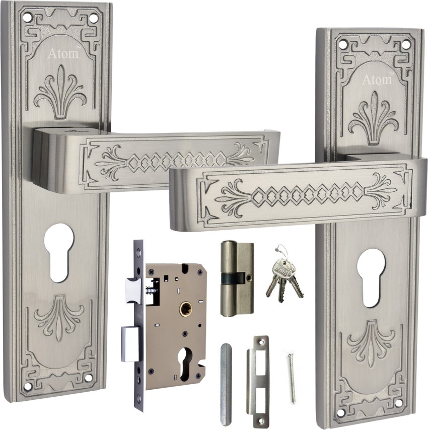 ATOM Mortice Handle Set with Both Side Key Cylindrical Lock with Keys  Zinc Door Handle Price in India Buy ATOM Mortice Handle Set with Both  Side Key Cylindrical Lock with