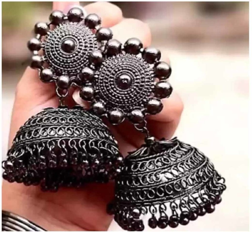Graceful EarringsJhumka Oxidised EarringsOxidised Black Jhumka Earrings  for Women  Girls