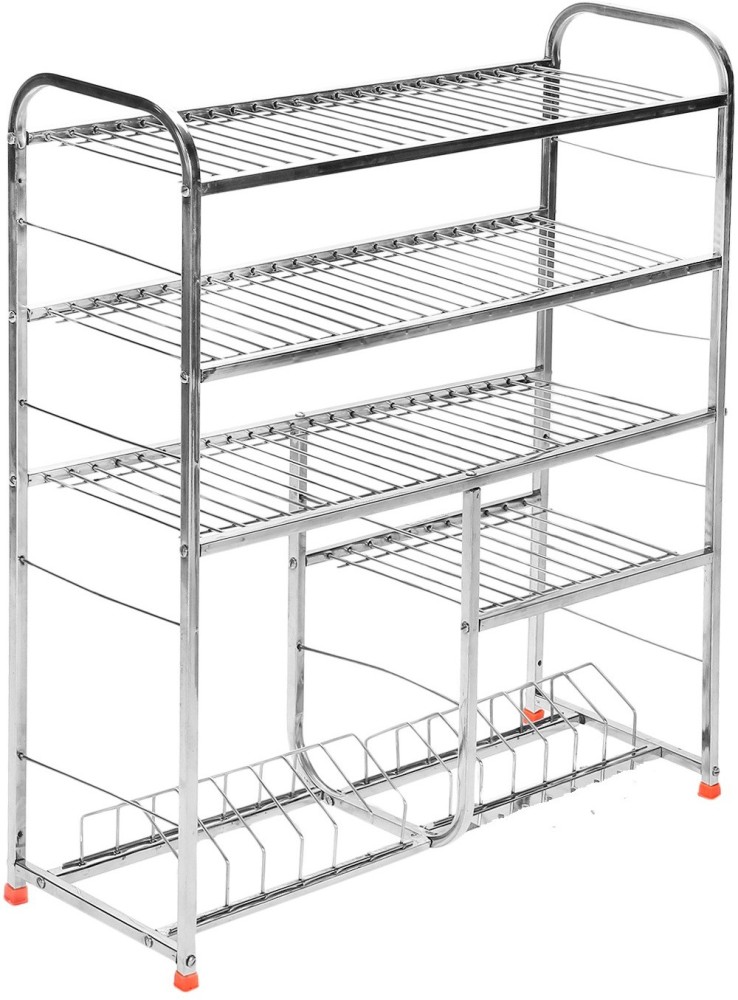 AVAIL Utensil Kitchen Rack Steel Stainless Steel 5 Shelf Wall Mount Kitchen  Racks- (31x30 Inches) Price in India - Buy AVAIL Utensil Kitchen Rack Steel  Stainless Steel 5 Shelf Wall Mount Kitchen