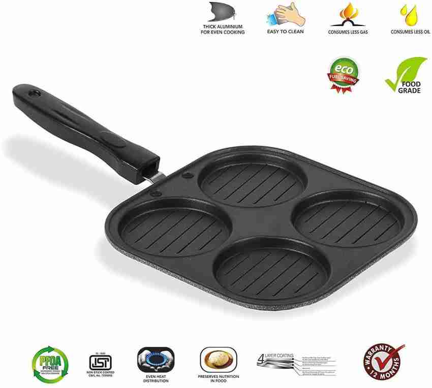 Grill Mini Uttapam Tawa/Multi Snack Maker 4 in 1 - Mini Pancake Maker, Mini  Crepe PAN, Pancake Moulds (19.5CM, Aluminium, Non-Stick)