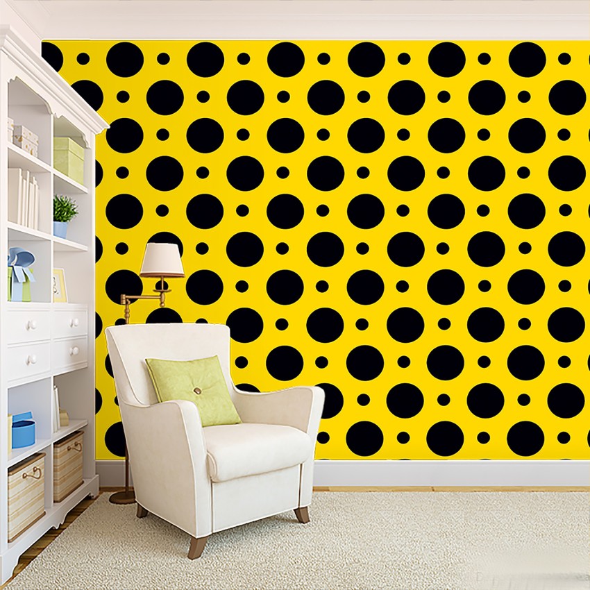 Superfresco Easy Kids at home 56sq ft YellowSilver Paper Polka Dot  Unpasted Wallpaper in the Wallpaper department at Lowescom