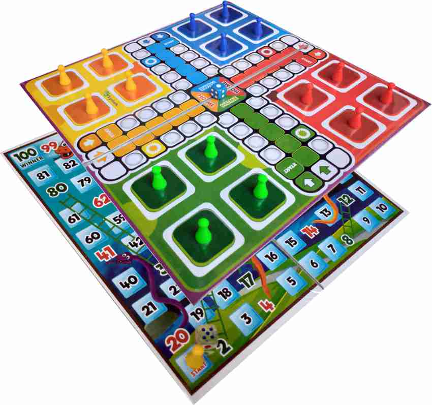 Buy Zhirk Ludo and Snakes & Ladders Big-Premium Multicolour Board