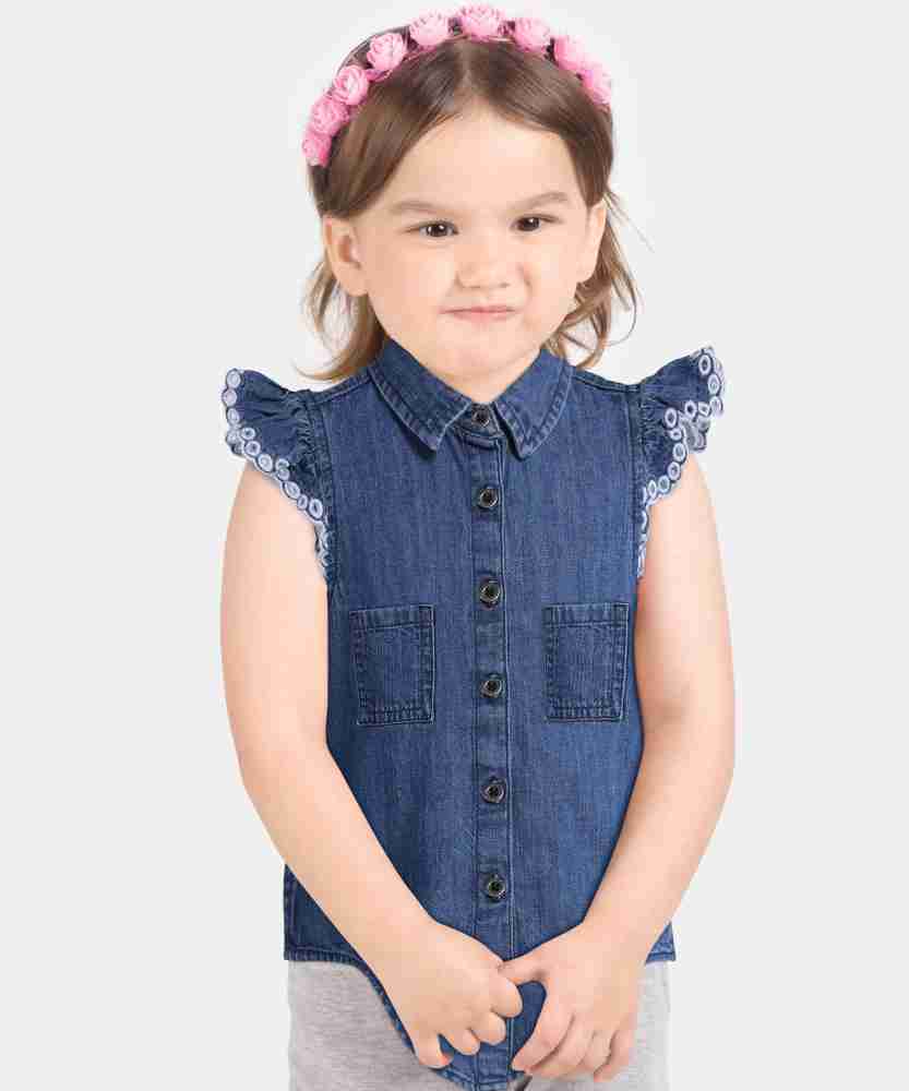Pepe Jeans Girls Casual Denim Shirt Style Top Price in India - Buy ...