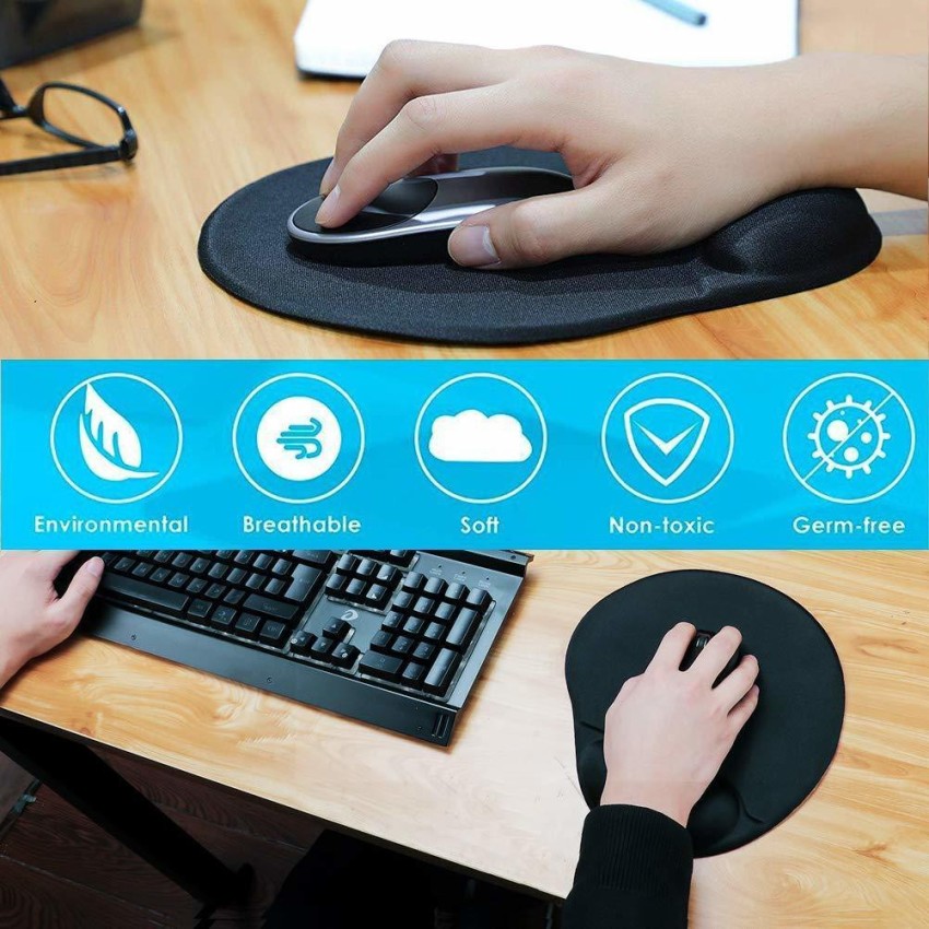 New Wrist Rest Mouse Pad with Non-Slip Base Wrist Rest Pad Ergonomic  Mousepad for Typist Office Gaming PC Laptop