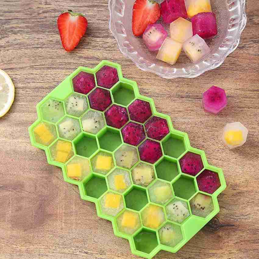 1pc Ice Tray Mold, Silicone Ice Tray, Hexagonal Ice Tray, 37 Grids  Honeycomb Ice Tray, Ice Cube Mold