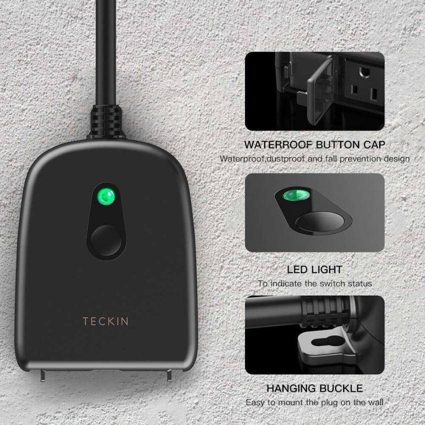 Teckin SS31 Outdoor Smart Plug Wi-Fi Outlet with 2 Sockets