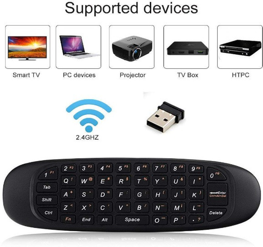 Mini Air Mouse C120 Fly Air Mouse Wireless Keyboard Airmouse For Android TV  Box/PC/TV