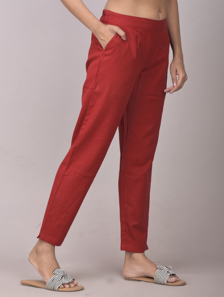 White Stuff Petite Rowena Linen Trousers Dark Plum at John Lewis  Partners