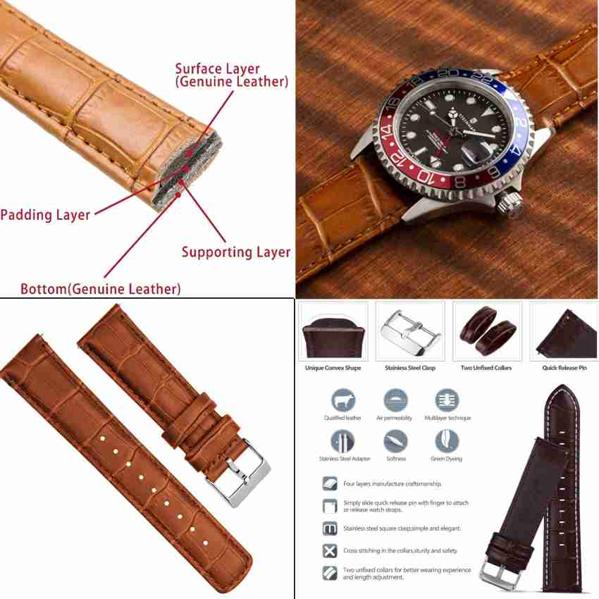 Leather Band for samsung galaxy watch 4 3 40mm 44mm classic 42/46 gear s3  s2 classic Sport active 2 for Amazfit strap for huawei Watch 3 gt gt2 2e  pro - buy