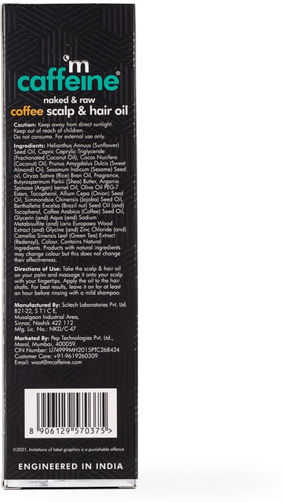 Get Mcaffeine Naked & Raw Coffee Scalp Hair Oil Sample | Make My Own MojoBox