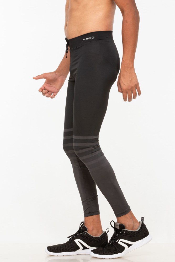 Decathlon Grey And Black 120 womens gym and pilates bottoms  black