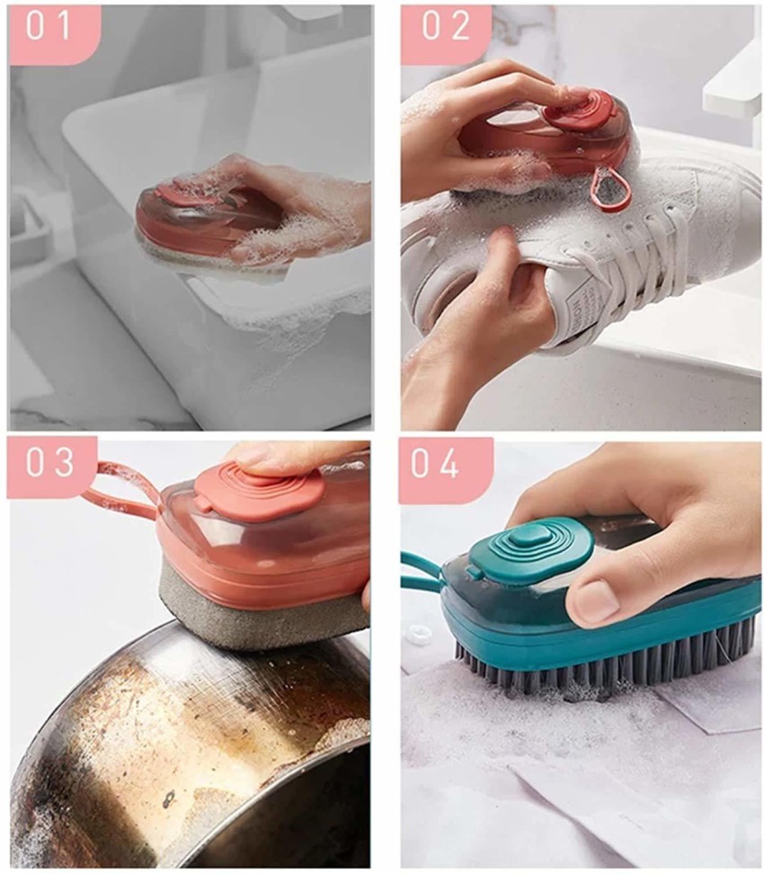 KUNYA Liquid Adding Cleaning Brush, Multifunctional Liquid Shoe