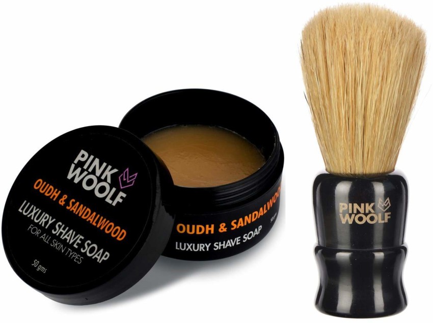 Buy Pink Woolf Boar Hair Shaving Brush  Shaving Soap Oceanic Blue Online  At Best Price  Tata CLiQ