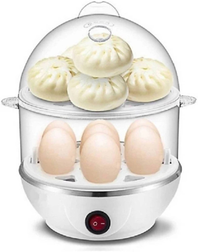  Egg Cooker,Egg Steamer,Double Layer Household Timed