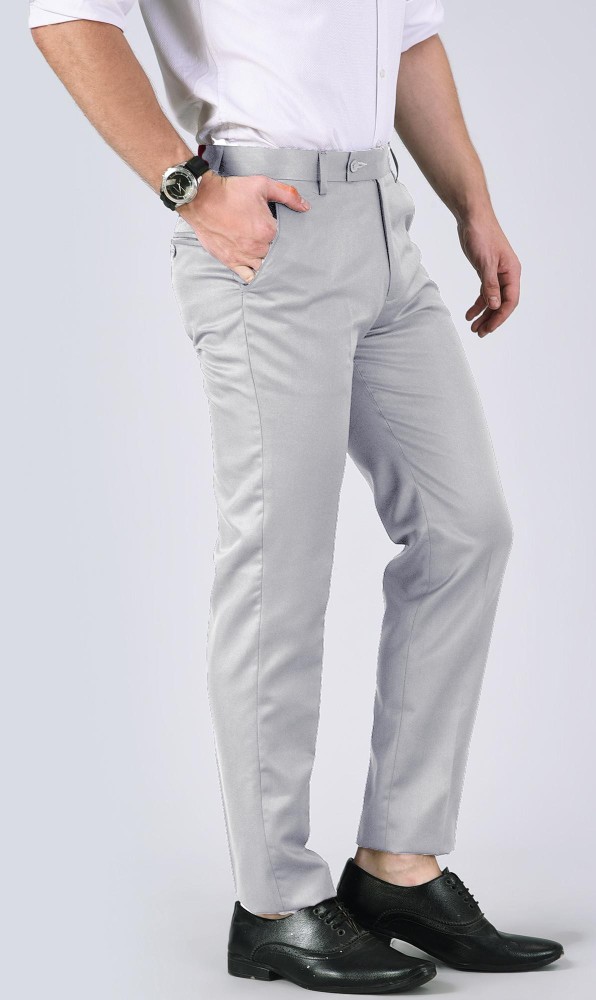 Formal Trouser Shop Men Grey Cotton Formal Trouser on Cliths