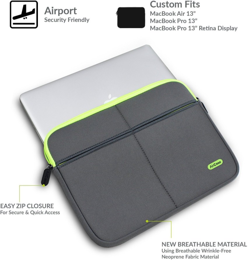AirCase 14-Inch Designer Laptop Sleeve, 6-MultiUtility Pockets