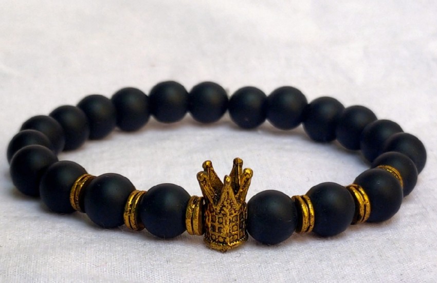Handmade Adjustable Bracelet with Golden Color Buddha Head Beads and Black  Thread Buddha Bracelet for Protection