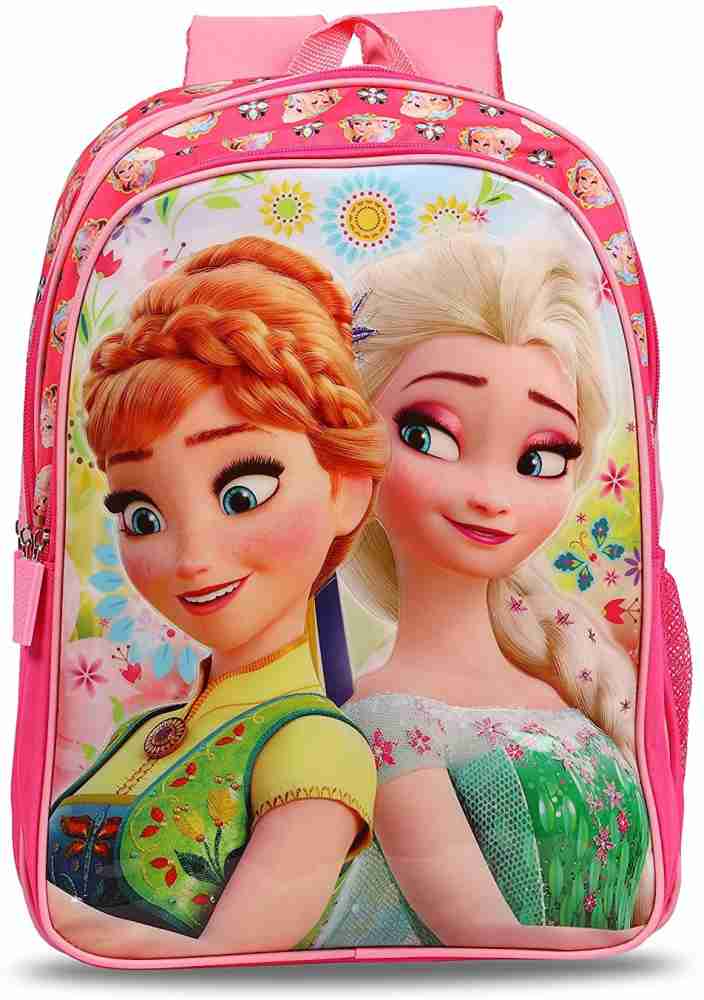 Disney Princess Frozen Elsa & Anna Matching Large 16 Inches Backpack With  Lunch Bag Set