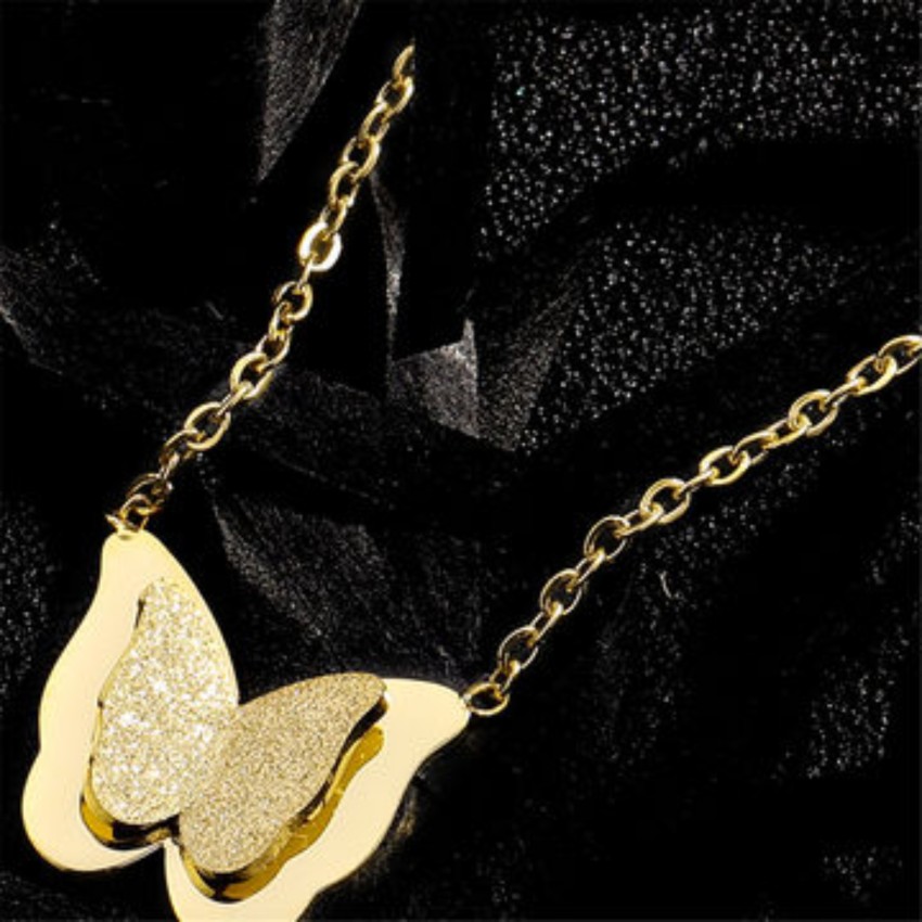 Happy Jewellery Fashion Angel Necklace Heart Pendant Necklaces Clavicle  Titanium Steel Necklace Cubic Zirconia Gold-plated Plated Crystal, Alloy,  Stainless Steel Necklace Price in India - Buy Happy Jewellery Fashion Angel  Necklace Heart