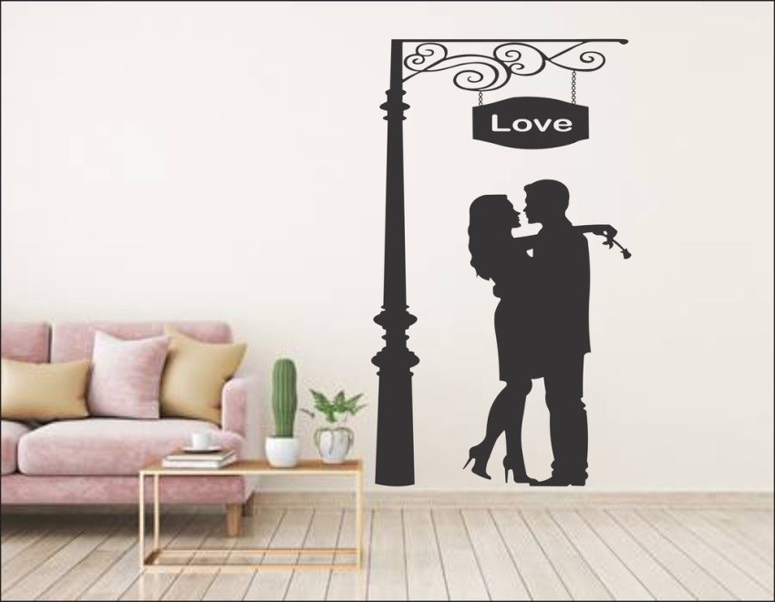 Buy Sticker Hub Love Couple Wall Stickers PVC Vinyl, (60Cm X 63Cm