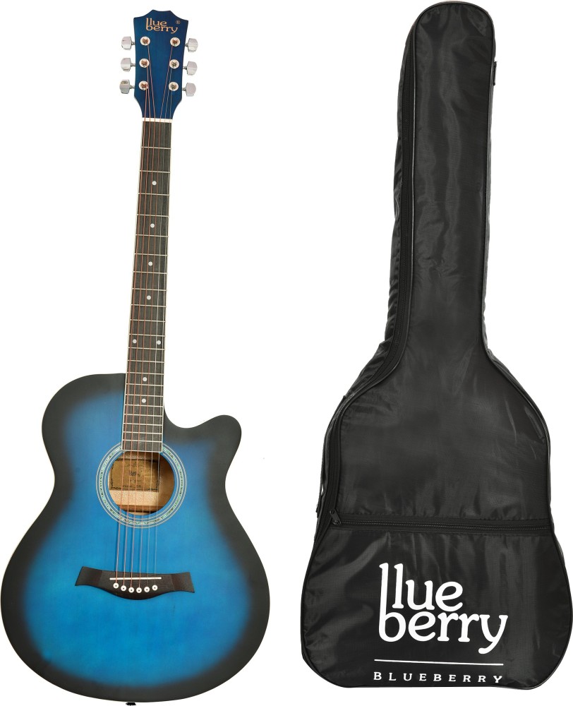 blue acoustic electric guitar