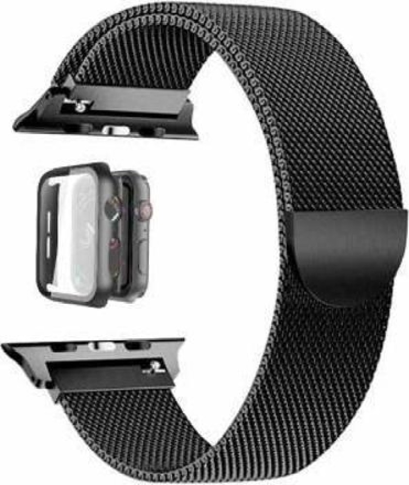 lakshita accesory 42-44 chain strap for apple watch 44mmGOLDEN BLACK METAL  CHAIN STRAP Smart Watch Strap Price in India - Buy lakshita accesory 42-44  chain strap for apple watch 44mmGOLDEN BLACK METAL