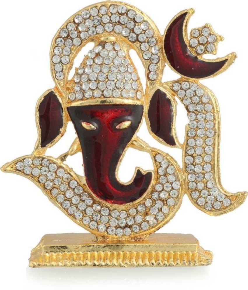 Xudo Gold Plated With Stone God Shri Ganesh Car Dashboard Statue ...