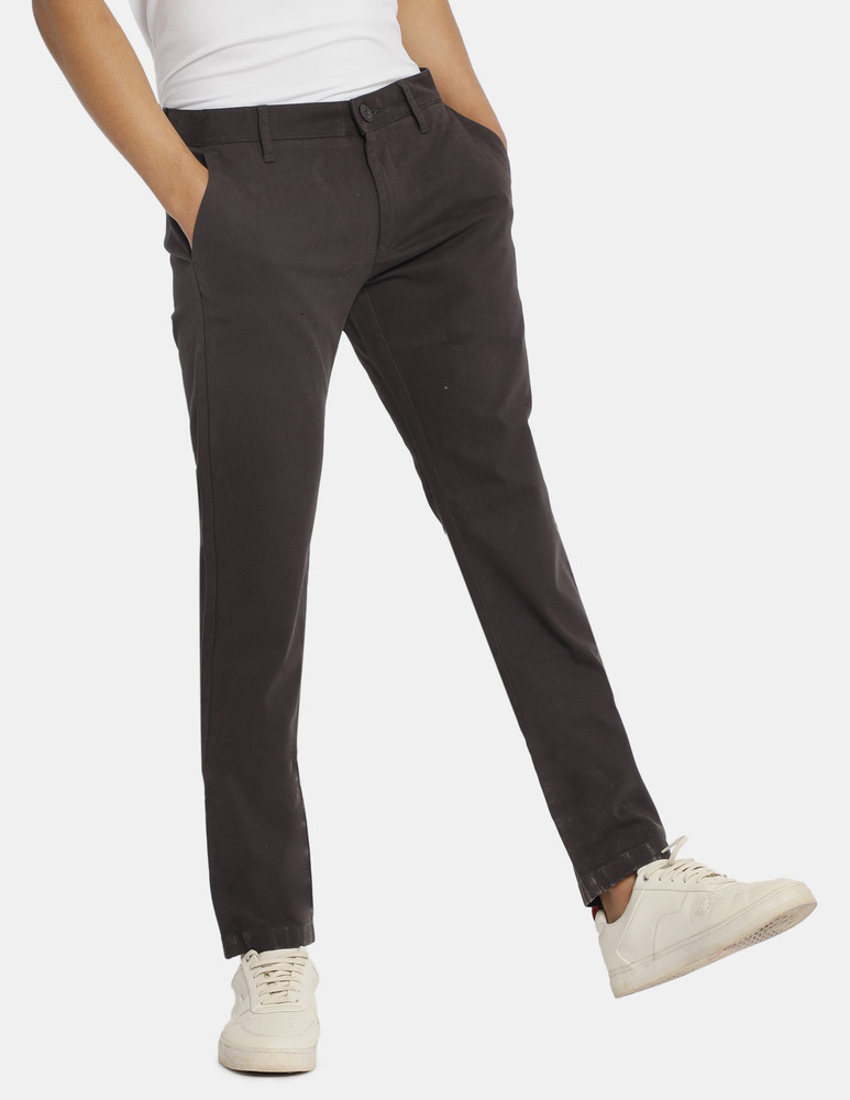 RUGGERS Regular Fit Men Black Trousers 