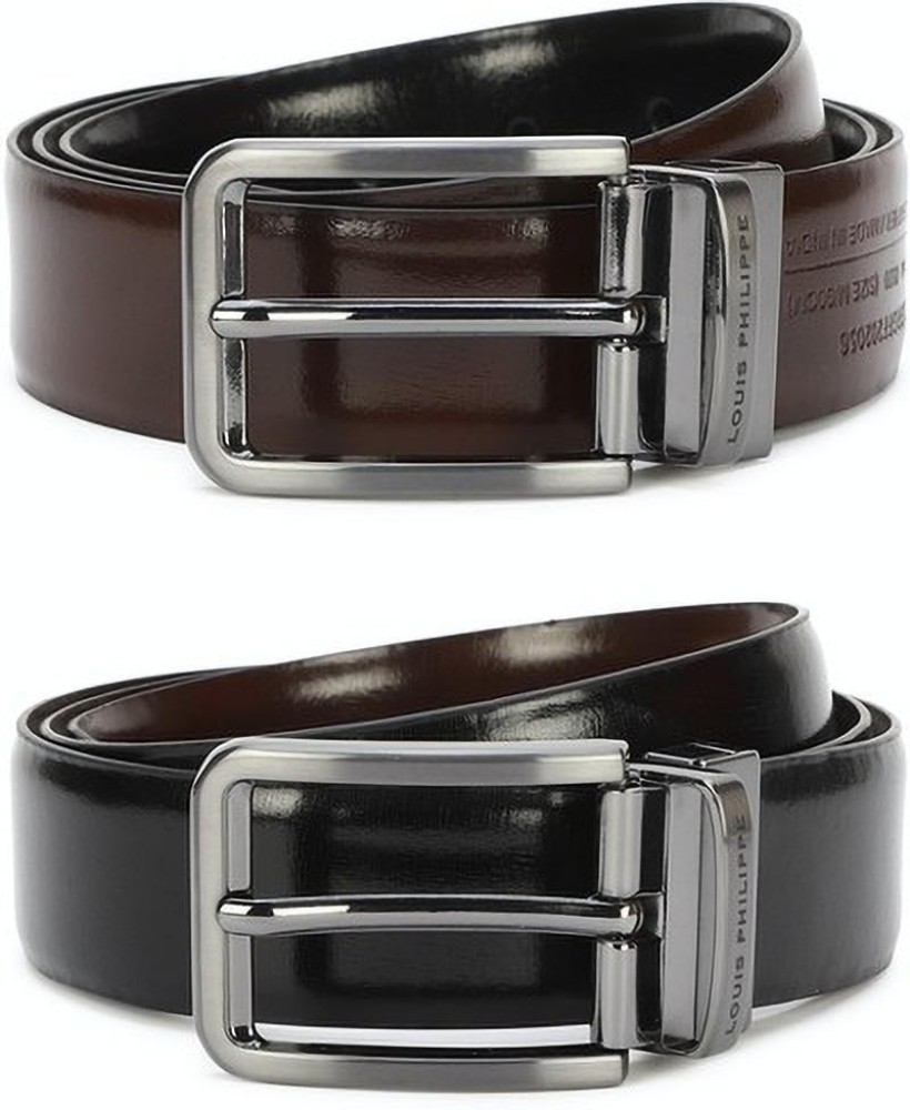 LOUIS PHILIPPE Men Brown Genuine Leather Belt Brown - Price in