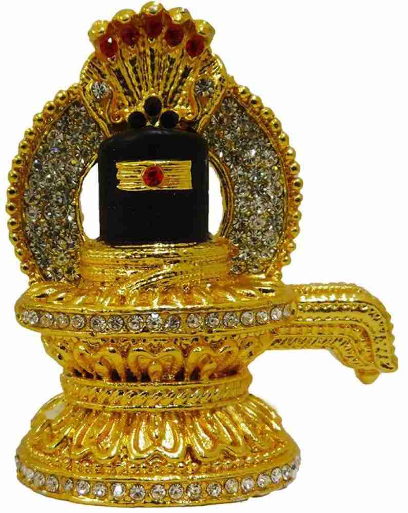 Xudo Lord Shivling Gold Plated With Stone God Shivling Car ...