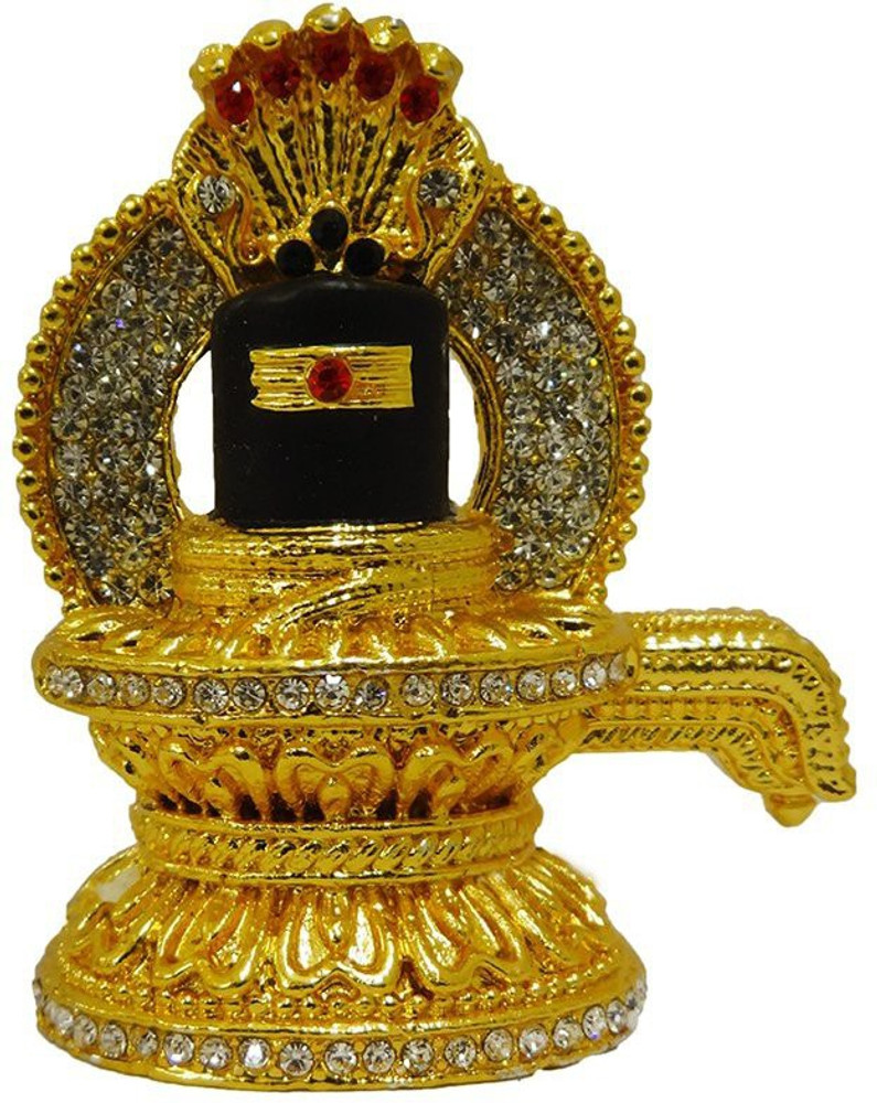 Xudo Lord Shivling Gold Plated With Stone God Shivling Car ...