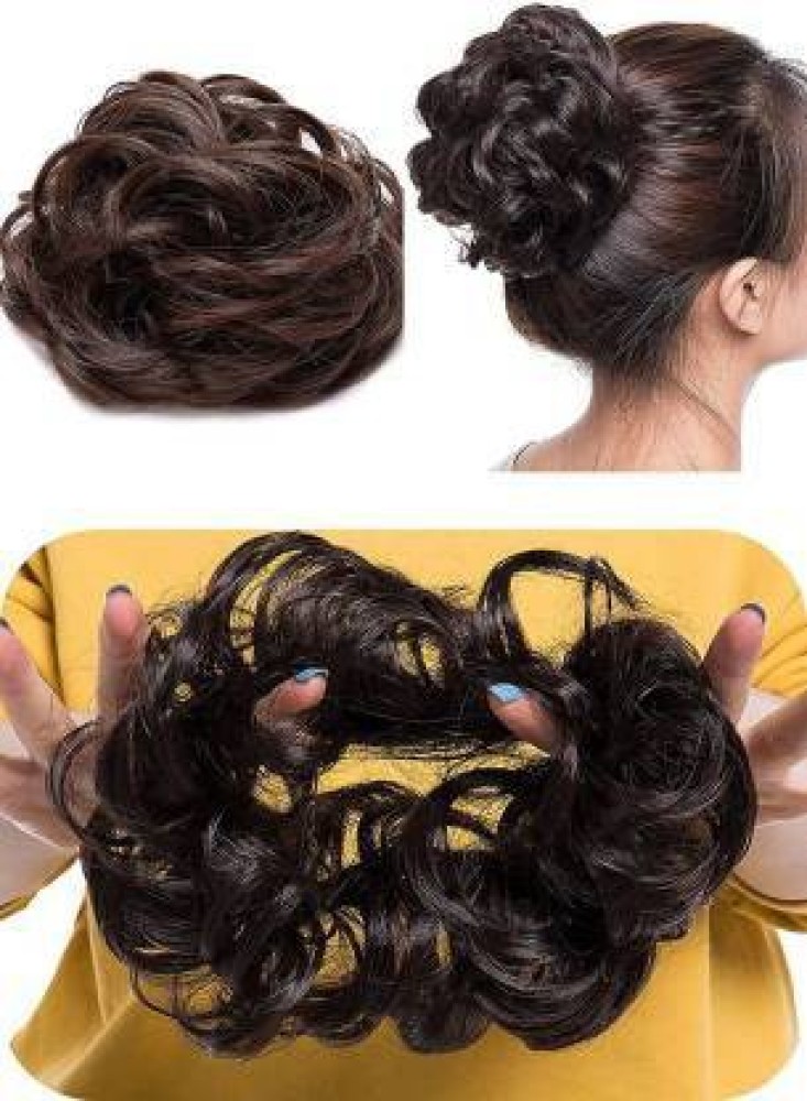 Messy hair bun hairpiece updo extension  Messy bun hairstyles Bun  hairstyles Bun hair piece