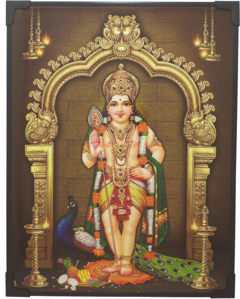 R S Exports Lord Murugan Photo Beading Frame ( 29 cm x 22.5 cm x 1 ...