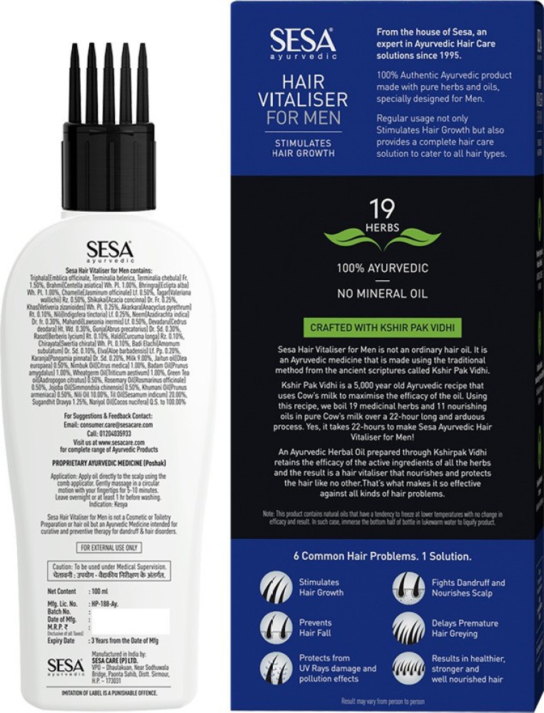 Buy Sesa hair vitaliser for men 100ml Online at Low Prices in India   Amazonin