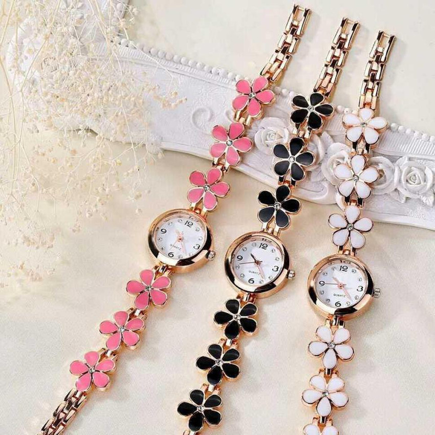 Chumbak Teal Floral Birds Stainless Steel Watch with Bracelet  Pink   Amazonin Watches