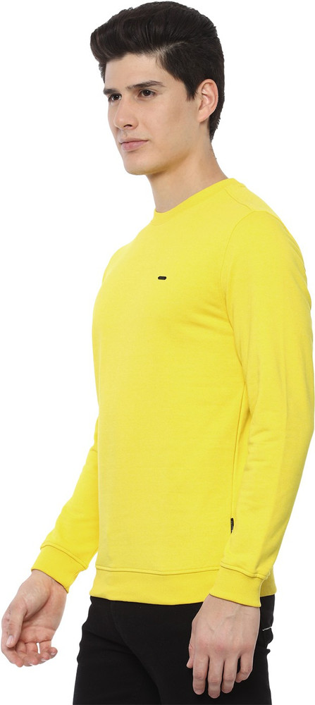Sleeve Solid Men Sweatshirt 