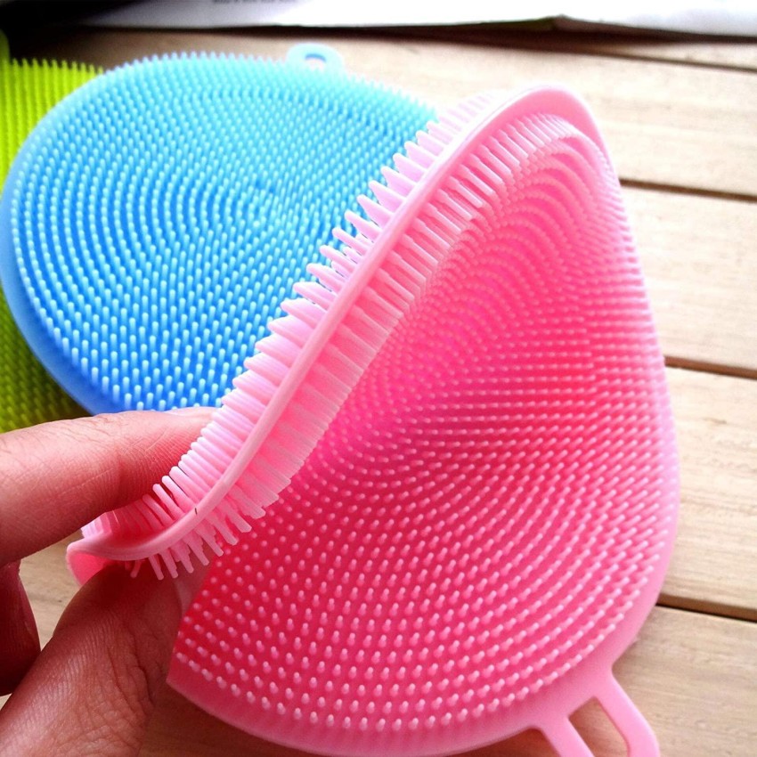 2pcs/set Multifunctional Fruit And Vegetable Brush, Silicone Dish