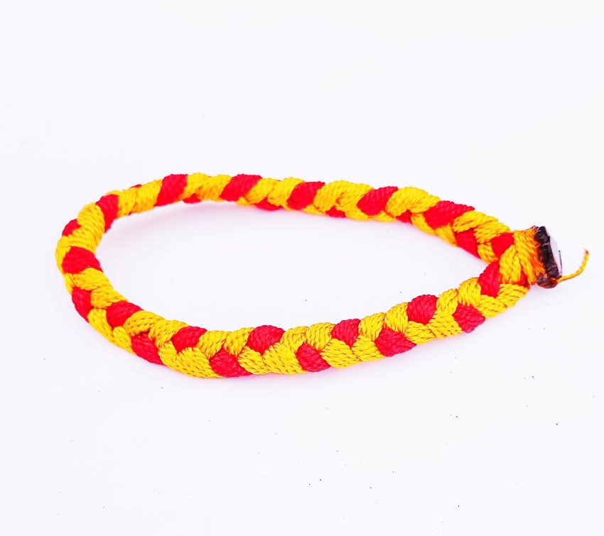 Buy Bright Yellow Cord Bracelet Yellow String Bracelet Lucky Online in  India  Etsy