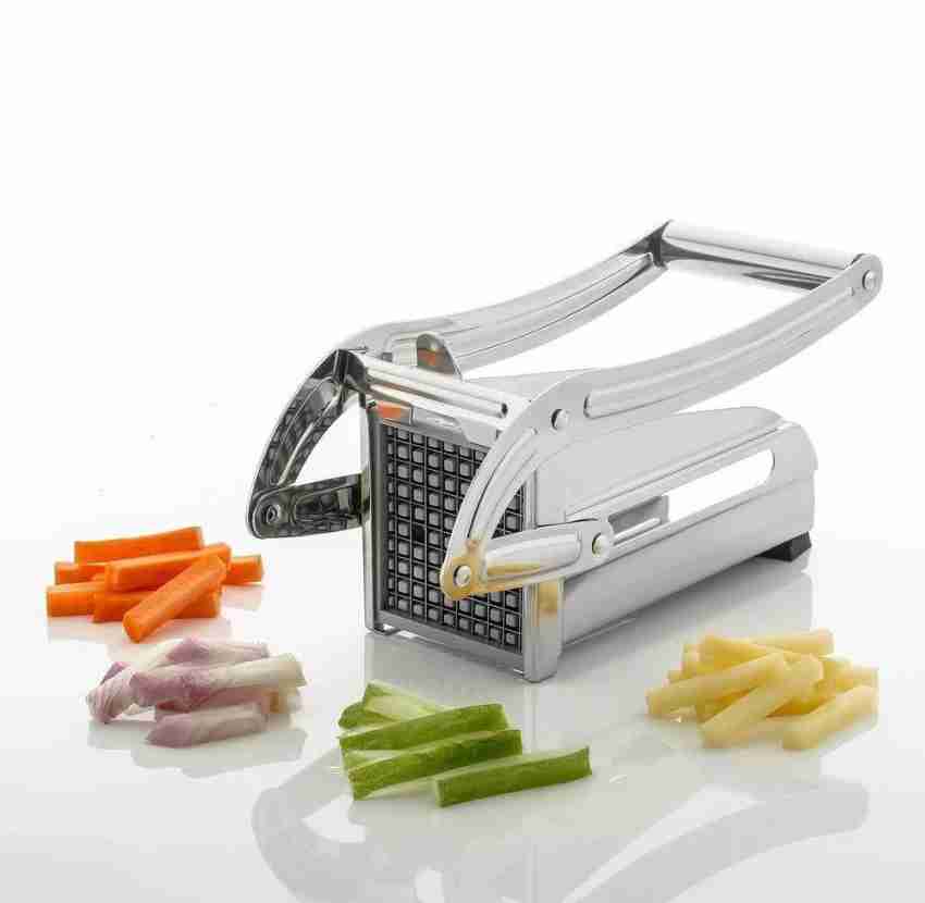 KINDRED Stainless Steel French Fries Potato Chips Strip Cutting Cutter  Machine Maker Slicer Chopper with Chips Cutter, Salad Vegetable  Potato  Chipper French Fries Cutter for Kitchen Vegetable  Fruit Slicer