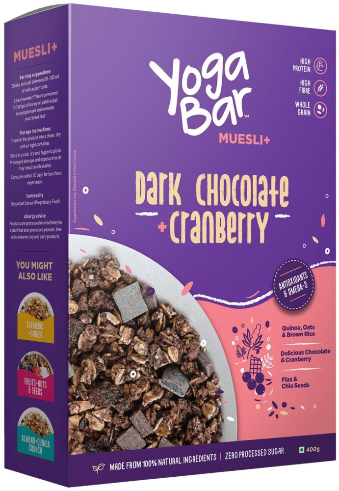 Yogabar High Protein Dark Chocolate Muesli 400g with Anti-Oxidant Nuts  Seeds Mix 200g Pouch Price in India - Buy Yogabar High Protein Dark  Chocolate Muesli 400g with Anti-Oxidant Nuts Seeds Mix 200g